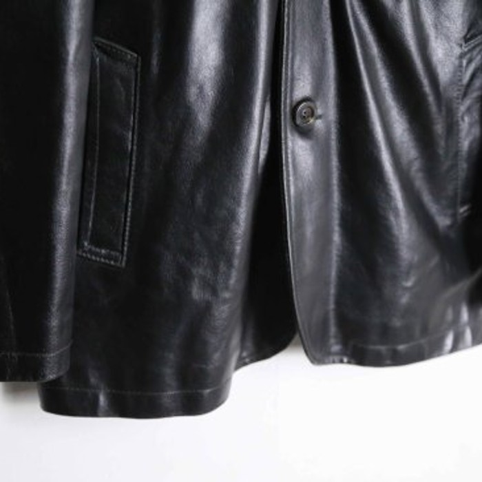 "極上"classic detail black leather jacket | Vintage.City ヴィンテージ 古着