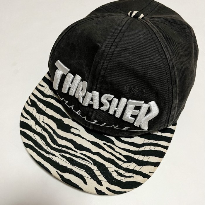 【THRASHER】USED スラッシャー ゼブラ柄 キャップ 帽子 ユニセック | Vintage.City ヴィンテージ 古着