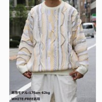 THRIFTY LOOK / 3D KNITTING 'B' SWEATER | Vintage.City ヴィンテージ 古着