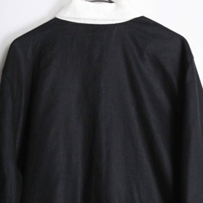 black×white stylish textile switch shirt | Vintage.City ヴィンテージ 古着