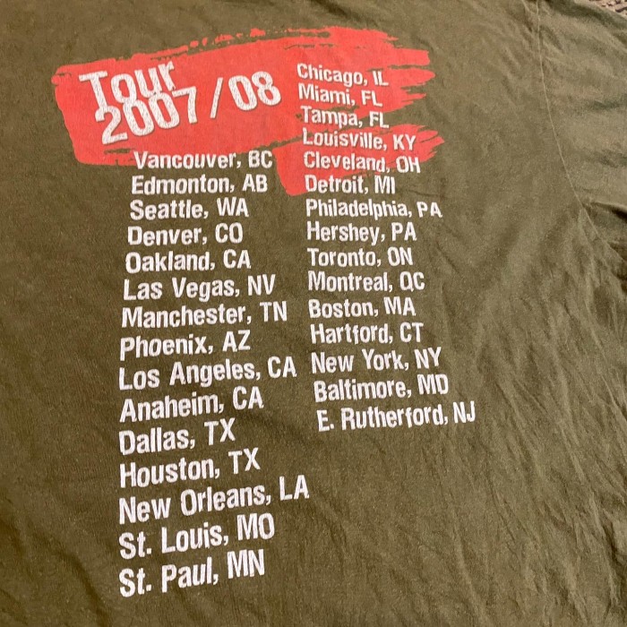 USED 07 ザポリス ツアー Tシャツ L カーキ | Vintage.City ヴィンテージ 古着
