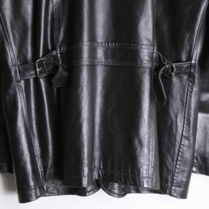 "極上"classic detail black leather jacket | Vintage.City ヴィンテージ 古着