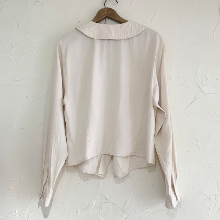Silk 100% ivory blouse | Vintage.City ヴィンテージ 古着
