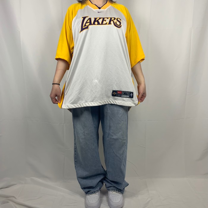 NIKE NBA ロサンゼルスレイカーズ刺繍ロゴシューティングシャツゲームシャツ | Vintage.City ヴィンテージ 古着