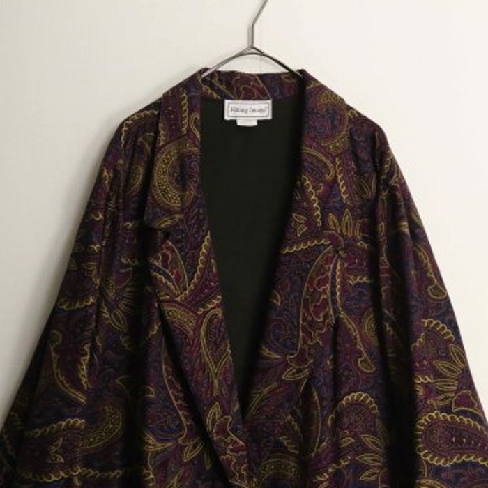 Purple paisley easy tailored jacket | Vintage.City ヴィンテージ 古着