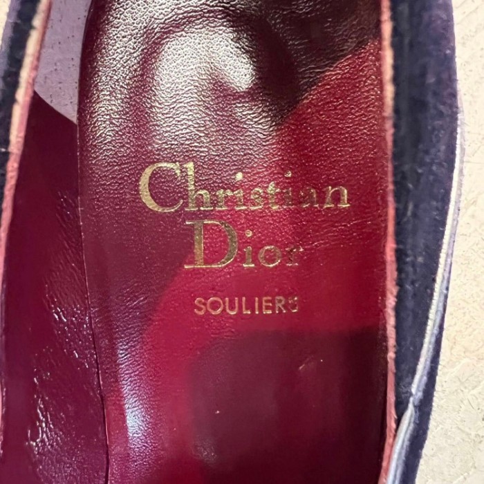 Dior 新品 スエードレザー パンプス 5.5D 22.5cm 靴 紺 ベロア | Vintage.City ヴィンテージ 古着