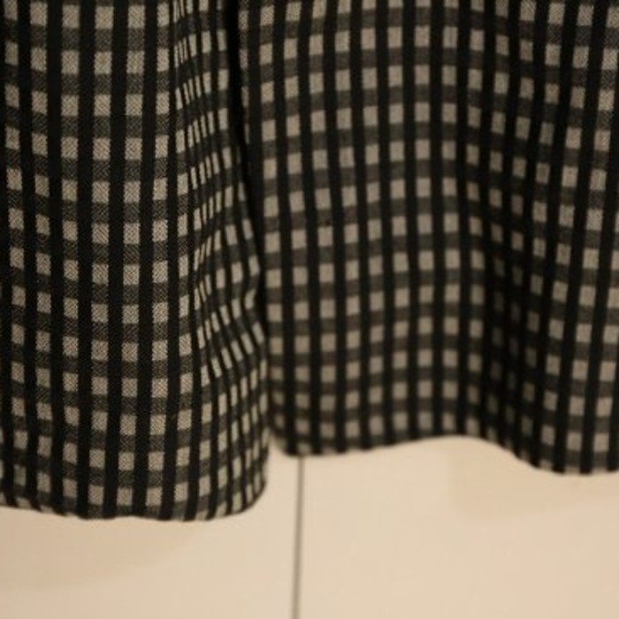 black × gray check short length jacket | Vintage.City ヴィンテージ 古着