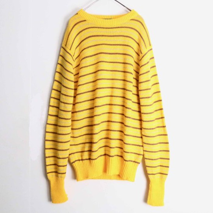 masterd yellow boder knit | Vintage.City ヴィンテージ 古着