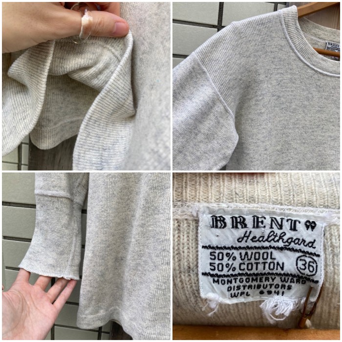 50s BRENT cotton wool knit tops | Vintage.City ヴィンテージ 古着
