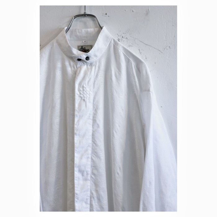 EURO Old Embroidered Bandcollar Shirt | Vintage.City ヴィンテージ 古着