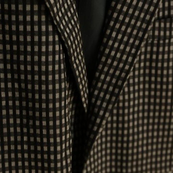 black × gray check short length jacket | Vintage.City ヴィンテージ 古着