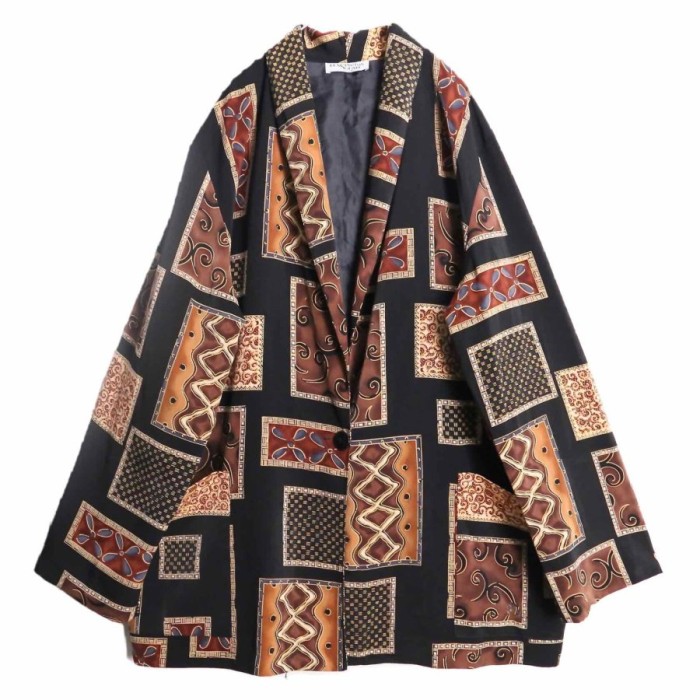 multi pattern oversize easy jacket | Vintage.City ヴィンテージ 古着