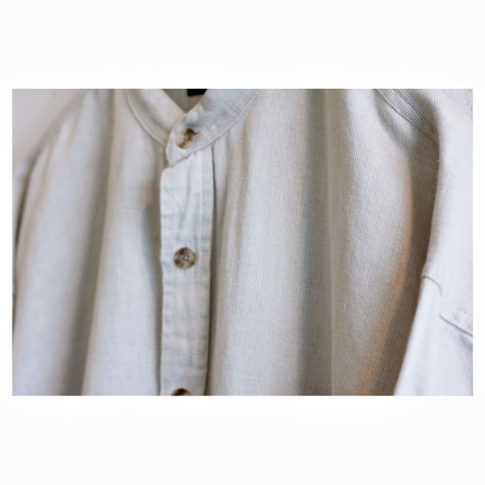 Old Linen Cords Bandcollar Shirt | Vintage.City ヴィンテージ 古着