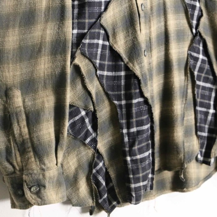 "remake"再構築check design pullover shirt | Vintage.City ヴィンテージ 古着