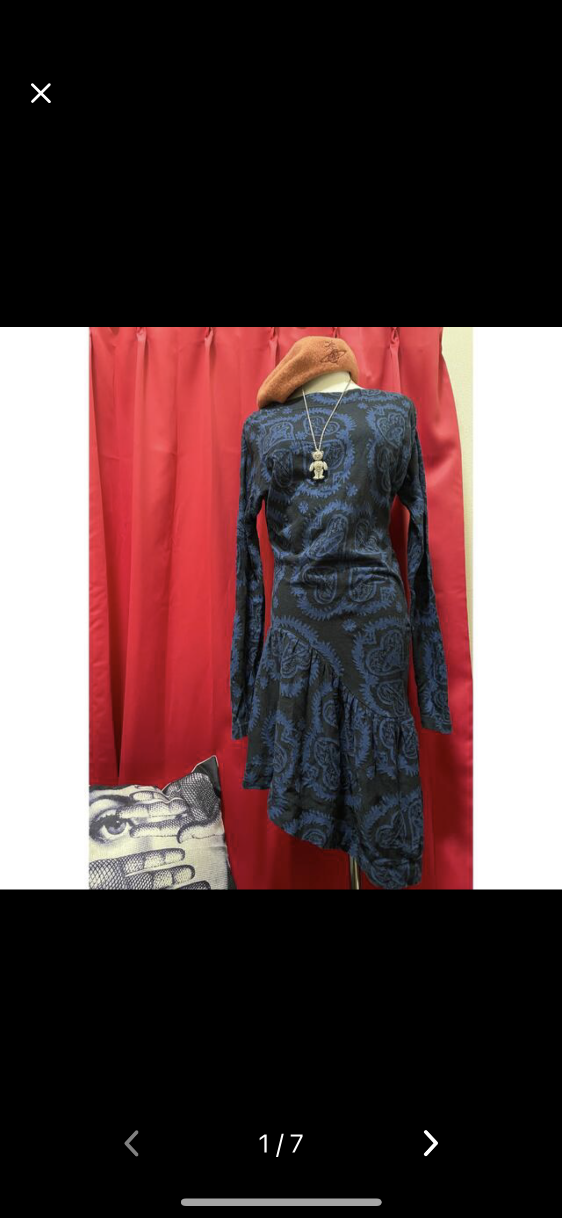 Vintage ドレス ワンピース アシンメトリー M～Lサイズ相当 限定商品