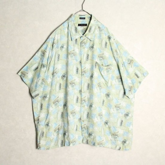 pale tone design loose silhouette shirt | Vintage.City 古着屋、古着コーデ情報を発信