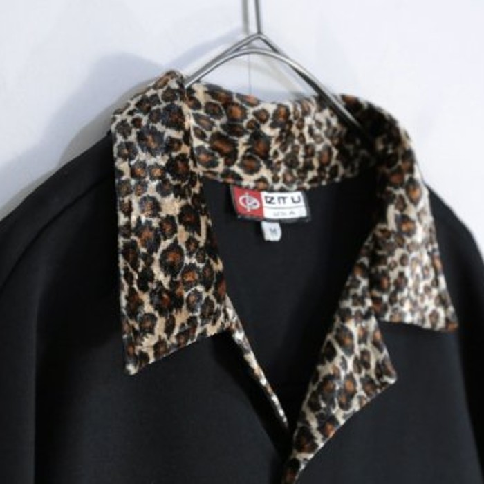 Velvet Leopard switching design shirt | Vintage.City 古着屋、古着コーデ情報を発信