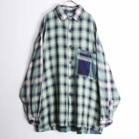 textile switch ombre rayon check shirt | Vintage.City ヴィンテージ 古着