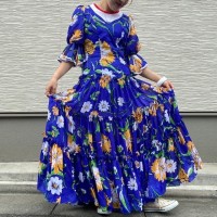 Blue flower Dress | Vintage.City 빈티지숍, 빈티지 코디 정보