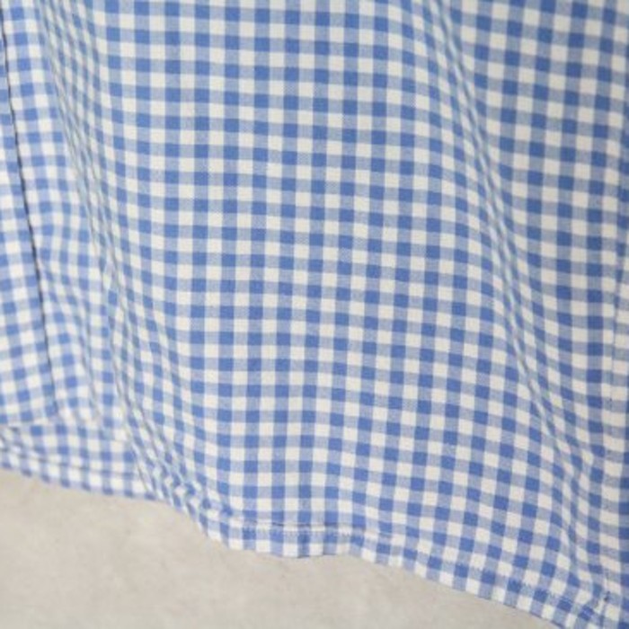 blue gingham check tyrol cuffs shirt | Vintage.City 빈티지숍, 빈티지 코디 정보