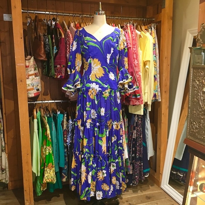 Blue flower Dress | Vintage.City 古着屋、古着コーデ情報を発信