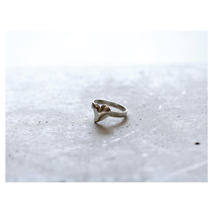 Old Distorted Heart Art Silver Ring | Vintage.City 古着屋、古着コーデ情報を発信