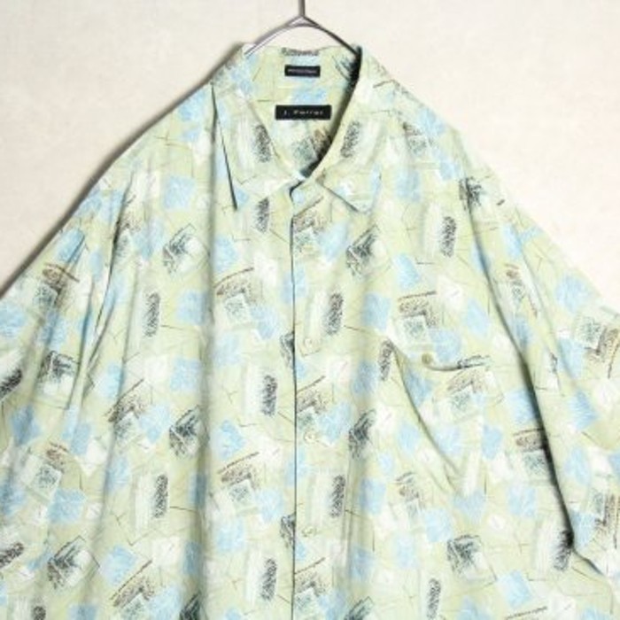 pale tone design loose silhouette shirt | Vintage.City 古着屋、古着コーデ情報を発信