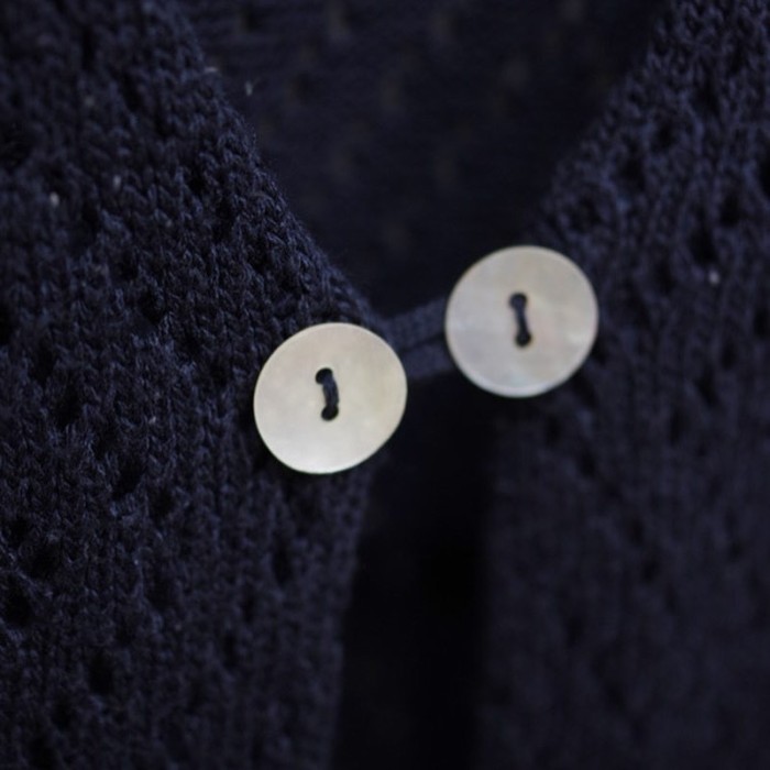 シェルボタンの透かし編みカーディガン | Vintage.City 古着屋、古着コーデ情報を発信