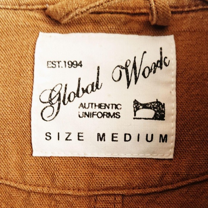 ■ショップコート/キャメル/コットンリネン/M/globalwork | Vintage.City 古着屋、古着コーデ情報を発信