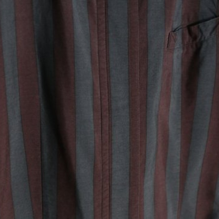 Stripe design brown collarless jacket | Vintage.City Vintage Shops, Vintage Fashion Trends