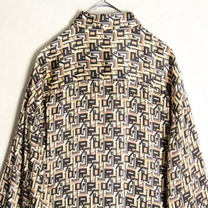 gorgeous pattern silk dress shirt | Vintage.City 빈티지숍, 빈티지 코디 정보