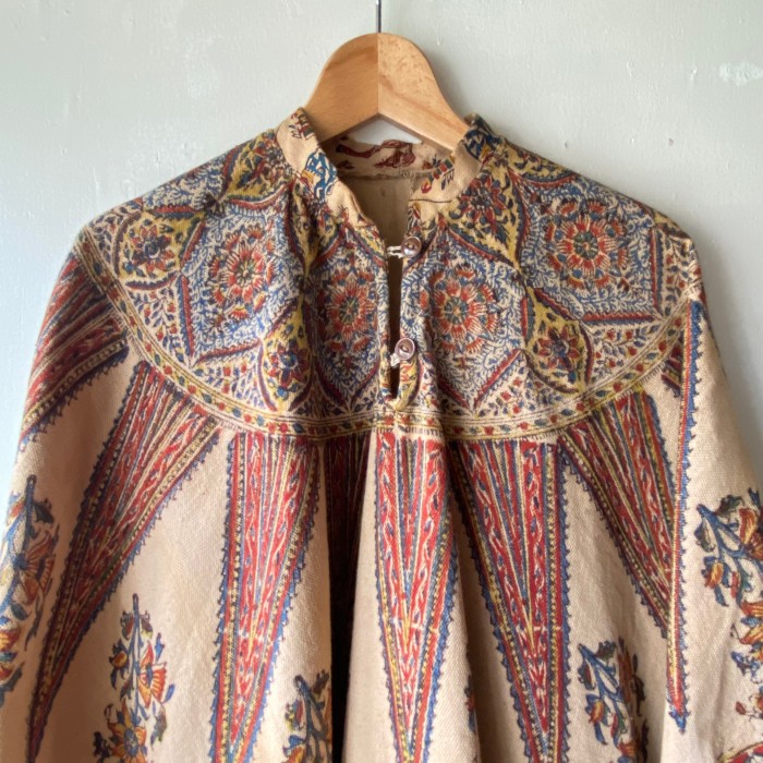 vintage Indian cotton fringe poncho | Vintage.City 古着屋、古着コーデ情報を発信