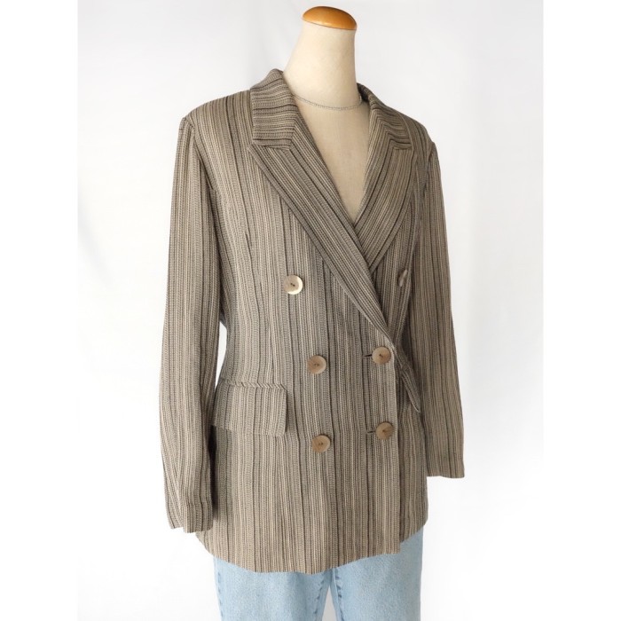 Vintage striped double jacket | Vintage.City 古着屋、古着コーデ情報を発信