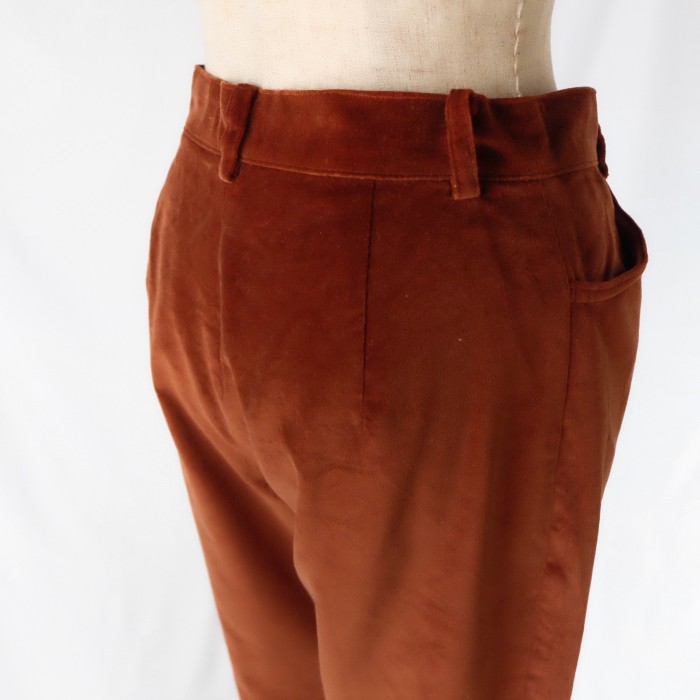 80s-90s velor medium flare trousers | Vintage.City 古着屋、古着コーデ情報を発信