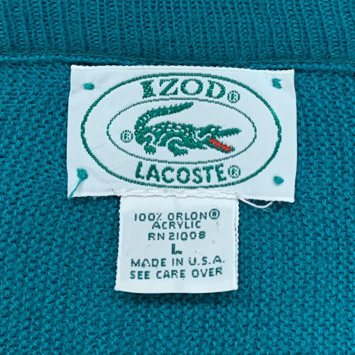 80'S IZOD LACOSTE Vネック ニット セーター USA製 | Vintage.City
