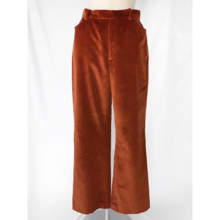 80s-90s velor medium flare trousers | Vintage.City 빈티지숍, 빈티지 코디 정보