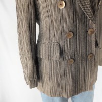 Vintage striped double jacket | Vintage.City 빈티지숍, 빈티지 코디 정보