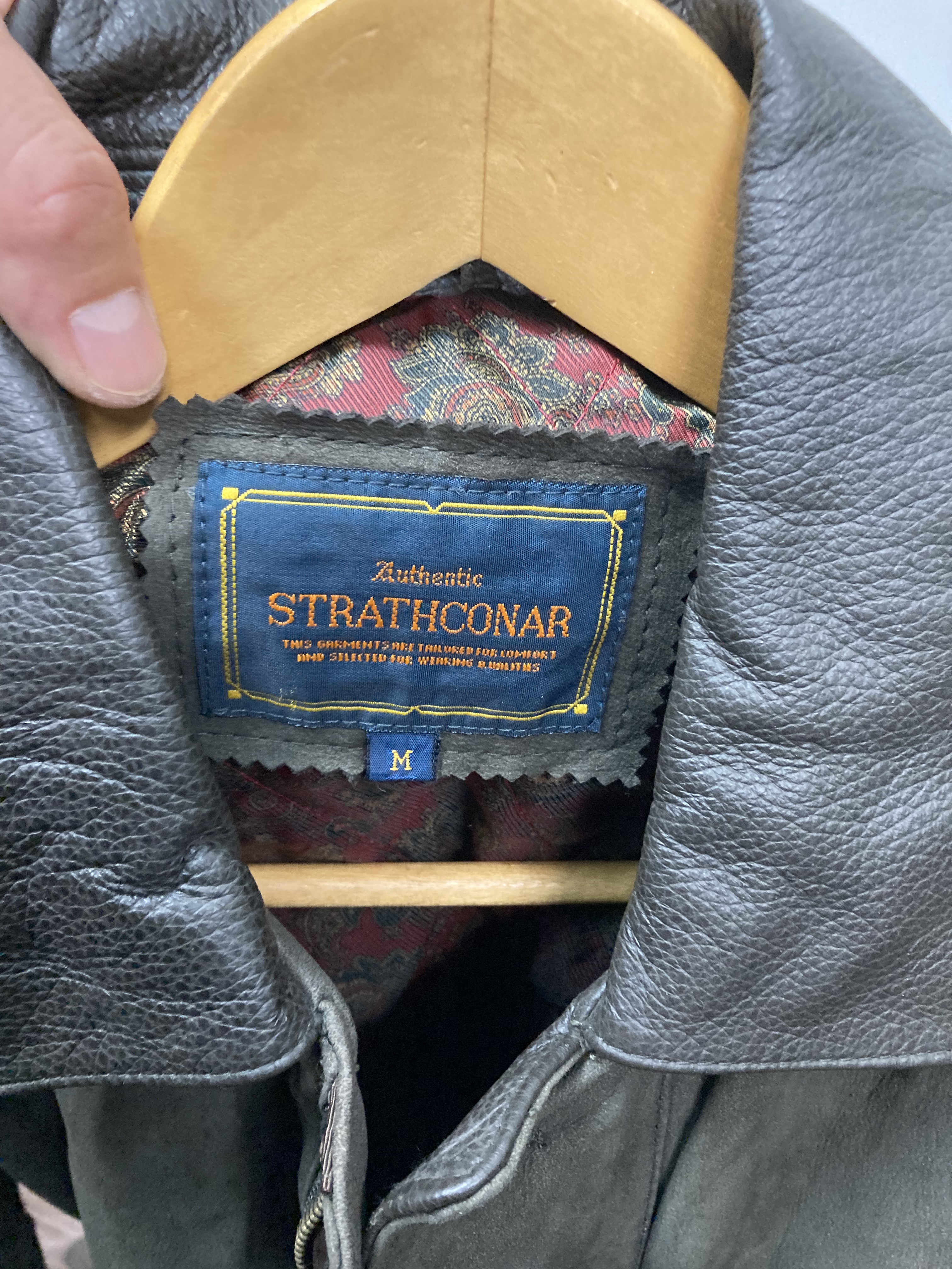 90s本革STRATHCONAR leatherミディアムコート M | Vintage.City