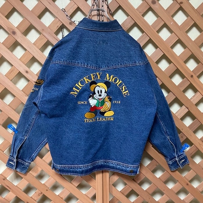 Mickey&co デニムジャケット ミッキーマウス チームリーダー アメカジ