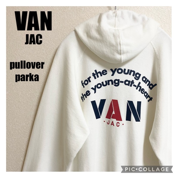 正規品販売！ VAN JAC ヴァンジャケット パーカー ロゴ L 90s