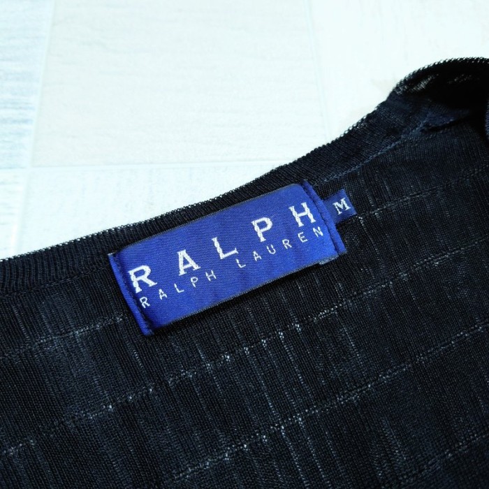 RALPH LAUREN レーヨン 柄編み ニット カーディガン ブラック M | Vintage.City 古着屋、古着コーデ情報を発信