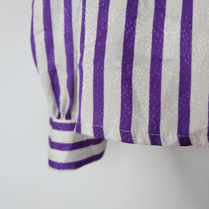 Euro vintage glossy striped blouse | Vintage.City 古着屋、古着コーデ情報を発信