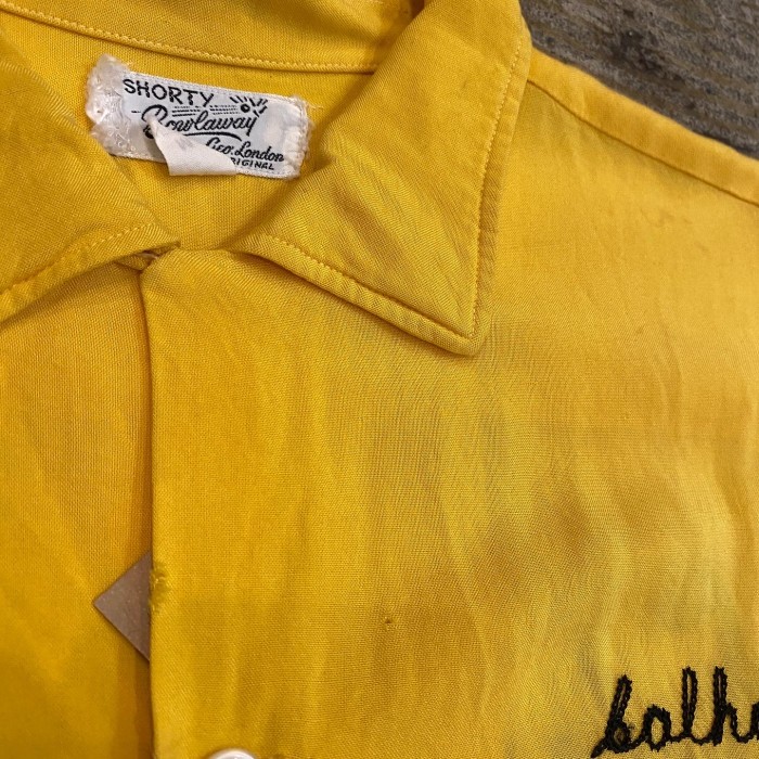 ビンテージ 50年代 レーヨン ボウリングシャツ M イエロー | Vintage.City 빈티지숍, 빈티지 코디 정보