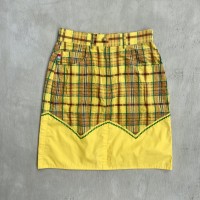 MOSCHINO JUNIOR / 黄色と緑のチェックスカート | Vintage.City ヴィンテージ 古着