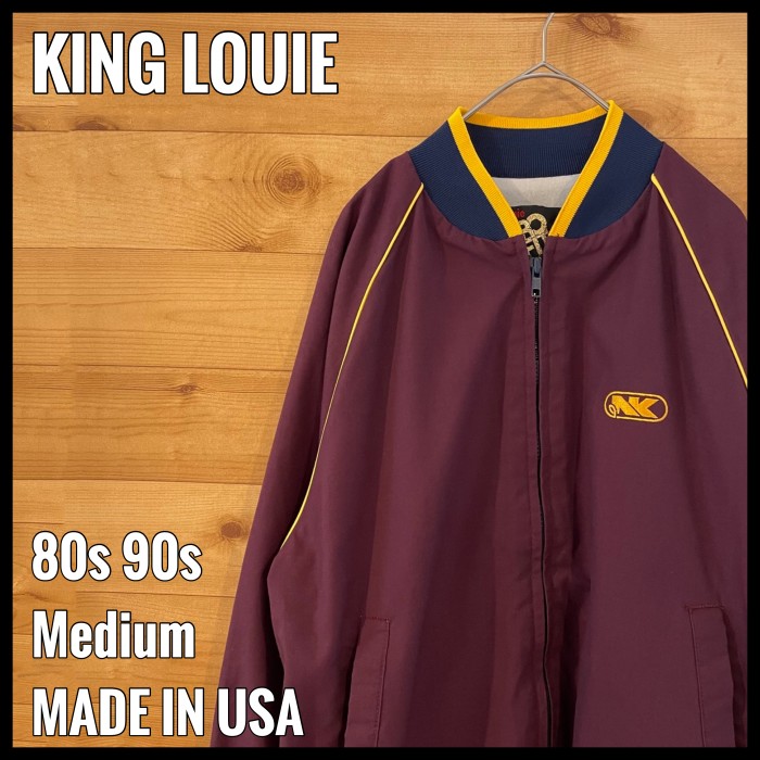 【KINGLOUIE】80s USA製 ブルゾン ジャケット 刺繍ロゴ US古着 | Vintage.City 古着屋、古着コーデ情報を発信