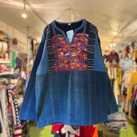indigo dye embroidery ethnic Tops | Vintage.City ヴィンテージ 古着