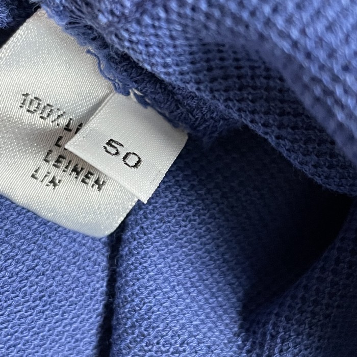 イタリア製 Cruciani 半袖鹿の子リネンポロシャツ ネイビー 50サイズ | Vintage.City 빈티지숍, 빈티지 코디 정보