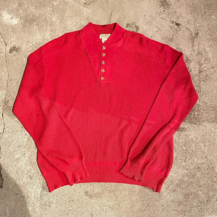L.L.BEAN Henry neck knit | Vintage.City 古着屋、古着コーデ情報を発信