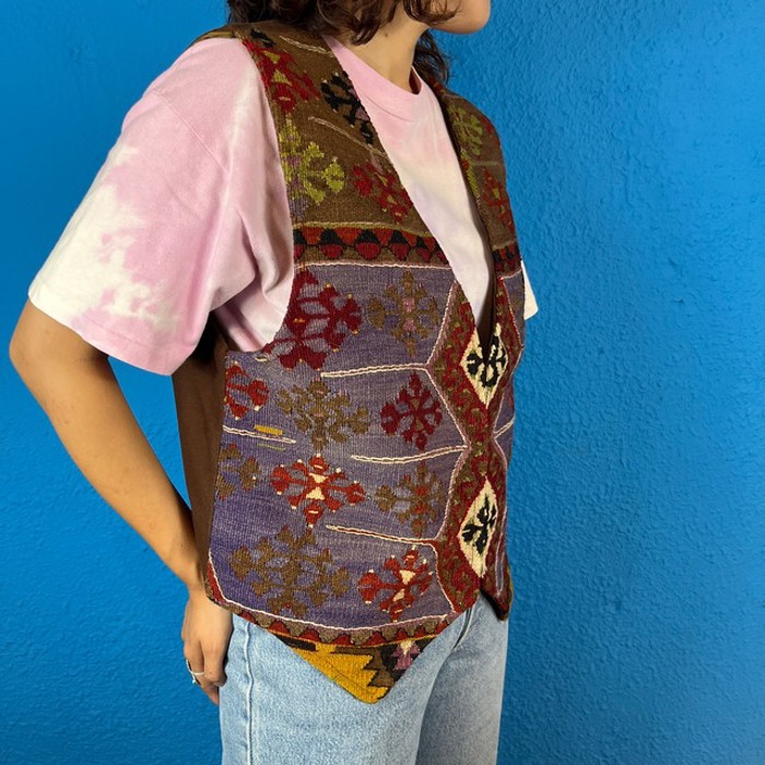 Kilim Hand Made Native Vest | Vintage.City 古着屋、古着コーデ情報を発信