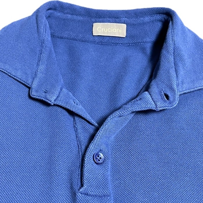 イタリア製 Cruciani 半袖鹿の子リネンポロシャツ ネイビー 50サイズ | Vintage.City 古着屋、古着コーデ情報を発信